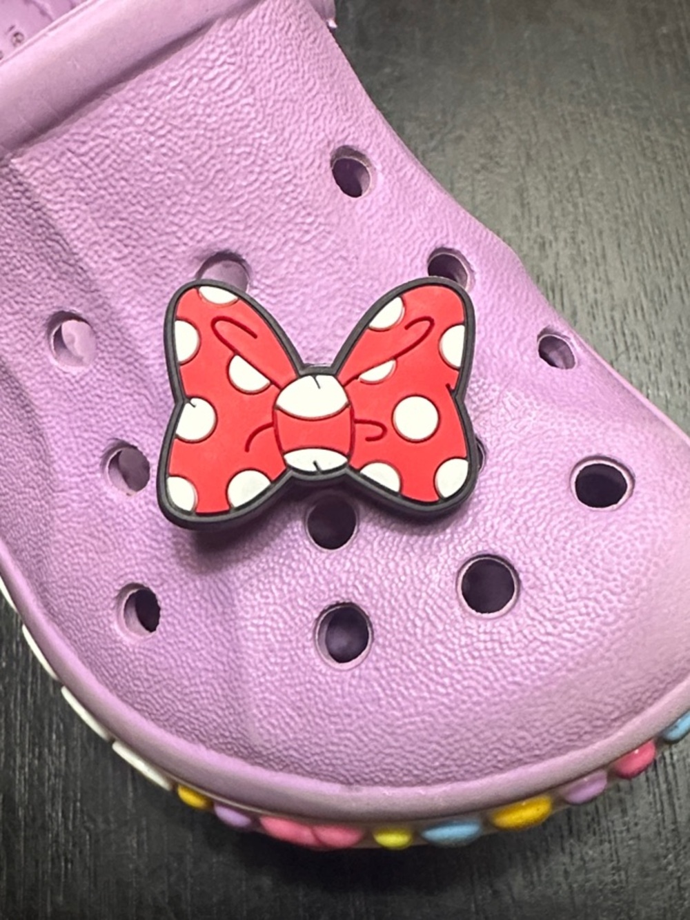 Red Polka Dot Bow Charm. Search JIBBITZ in my closet!